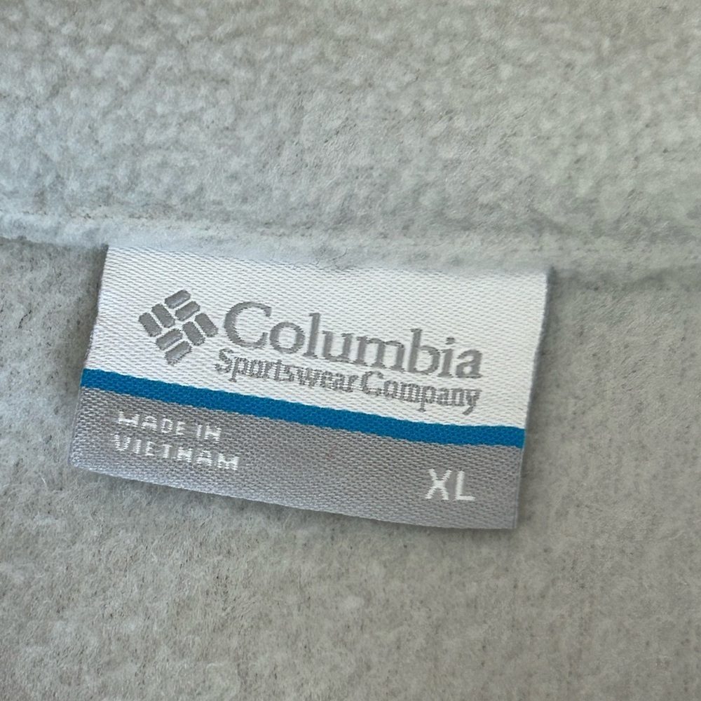 Columbia Light Grey Benton Springs Full Zip Fleece Jacket Size XL Granola Girl - Picture 5 of 9